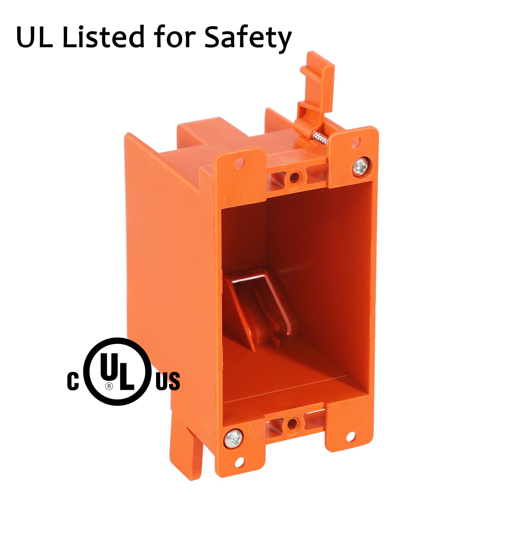 [3 Pack] CLOUDY BAY Single Gang Electrical Outlet Box,14 Cubic Inch Junction Box,Old Work Box,UL Listed - Image 6