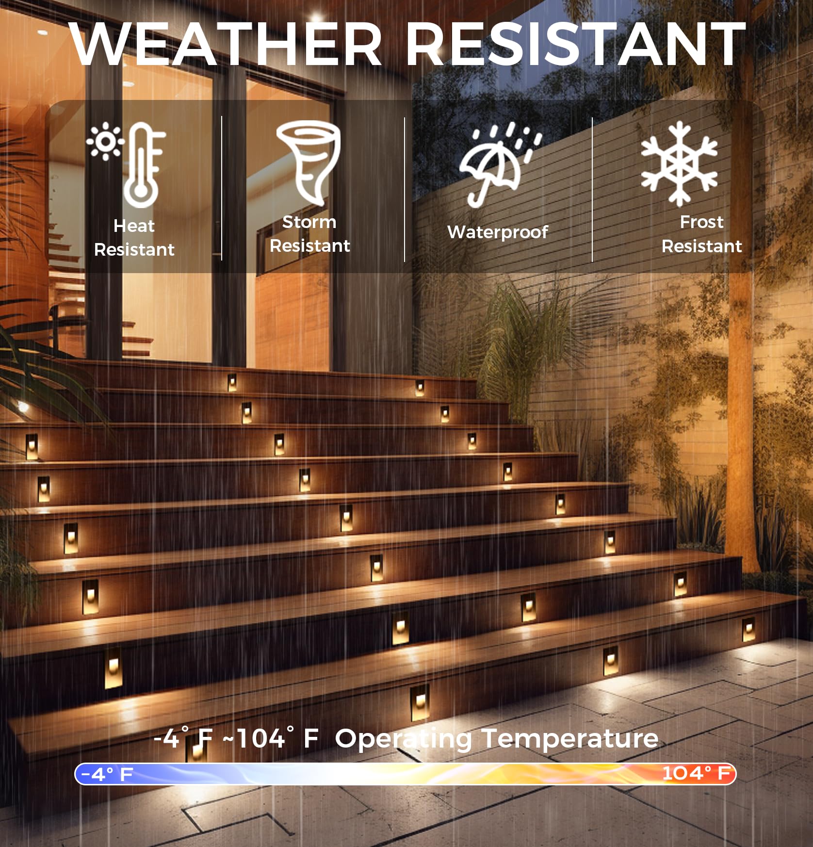 CLOUDY BAY 120V Dimmbale 5 Color LED Indoor Outdoor Step Light,2700K/3000K/3500K/4000K/5000K 3W 35lm,Stair Light,Oil Rubbed Bronze,6 Pack - Image 4