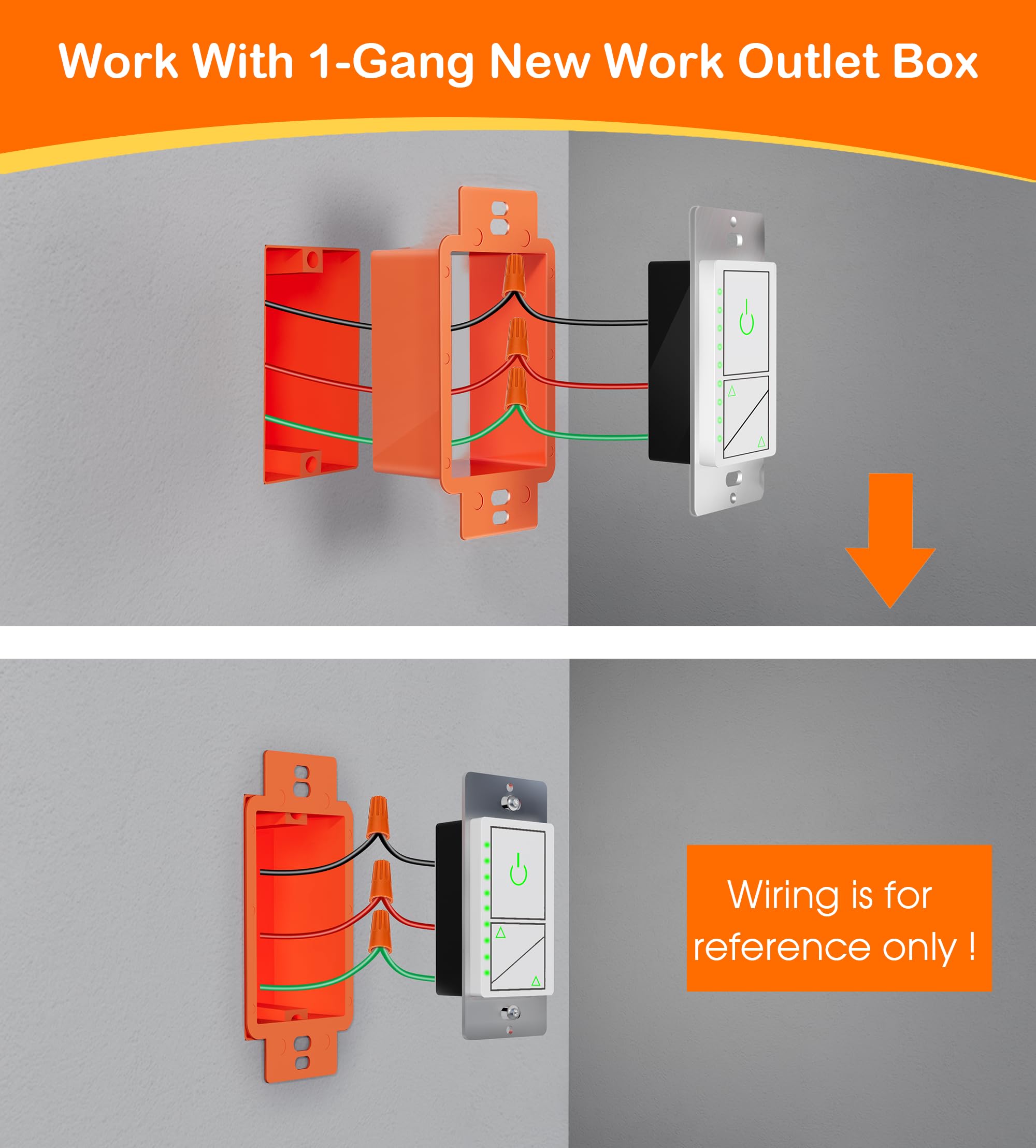 CLOUDY BAY Electrical Outlet Box Extenders, 1 Gang Power Outlet Accessories, Pack of 24 - Image 5