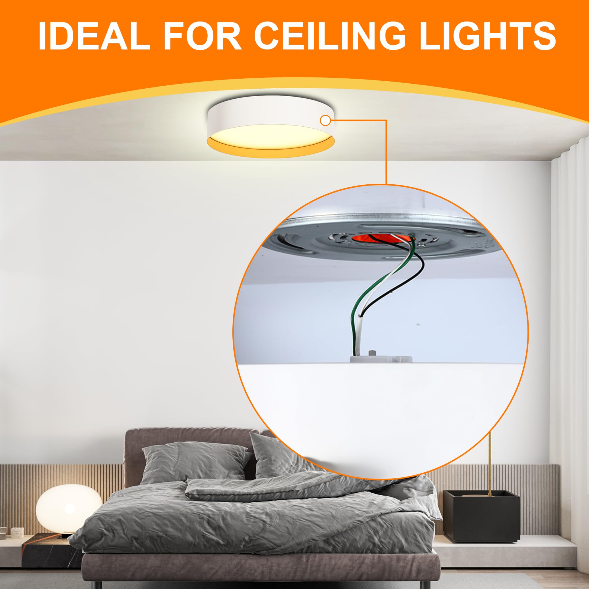 CLOUDY BAY Round Electrical Box,New Work Junction Box,Ceiling Box,20 Cubic Inches,PVC with Nails,3 Pack - Image 3