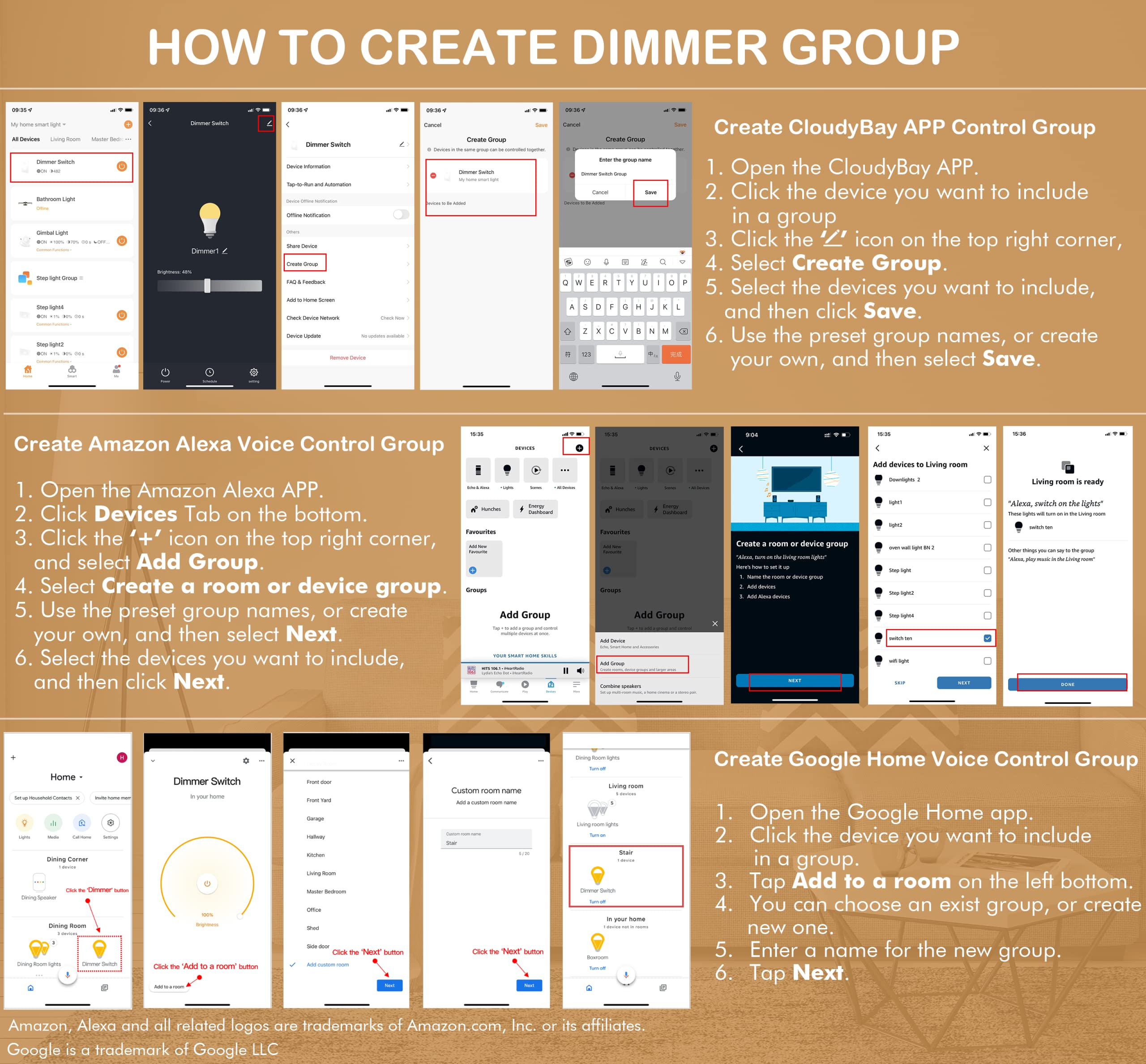 CLOUDY BAY Smart Dimmer Switch,Remote WiFi Light Switch,Compatible with Alexa and Google Home for Dimmable LED/CFL/Incandescent Bulbs, Neutral Wire Required, Single-Pole 3 Way,2 Pack - Image 6